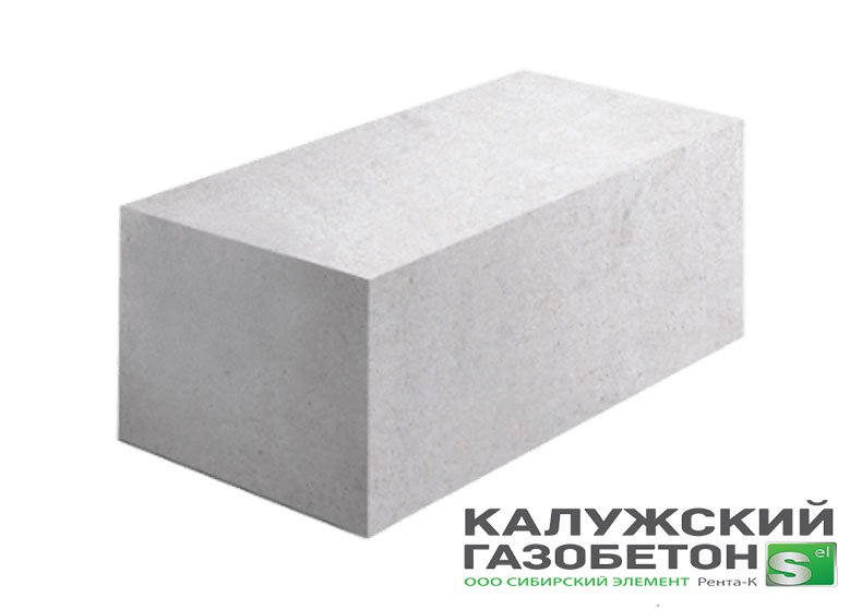 Газобетонный блок Калужский газоблок D400 625x400x250